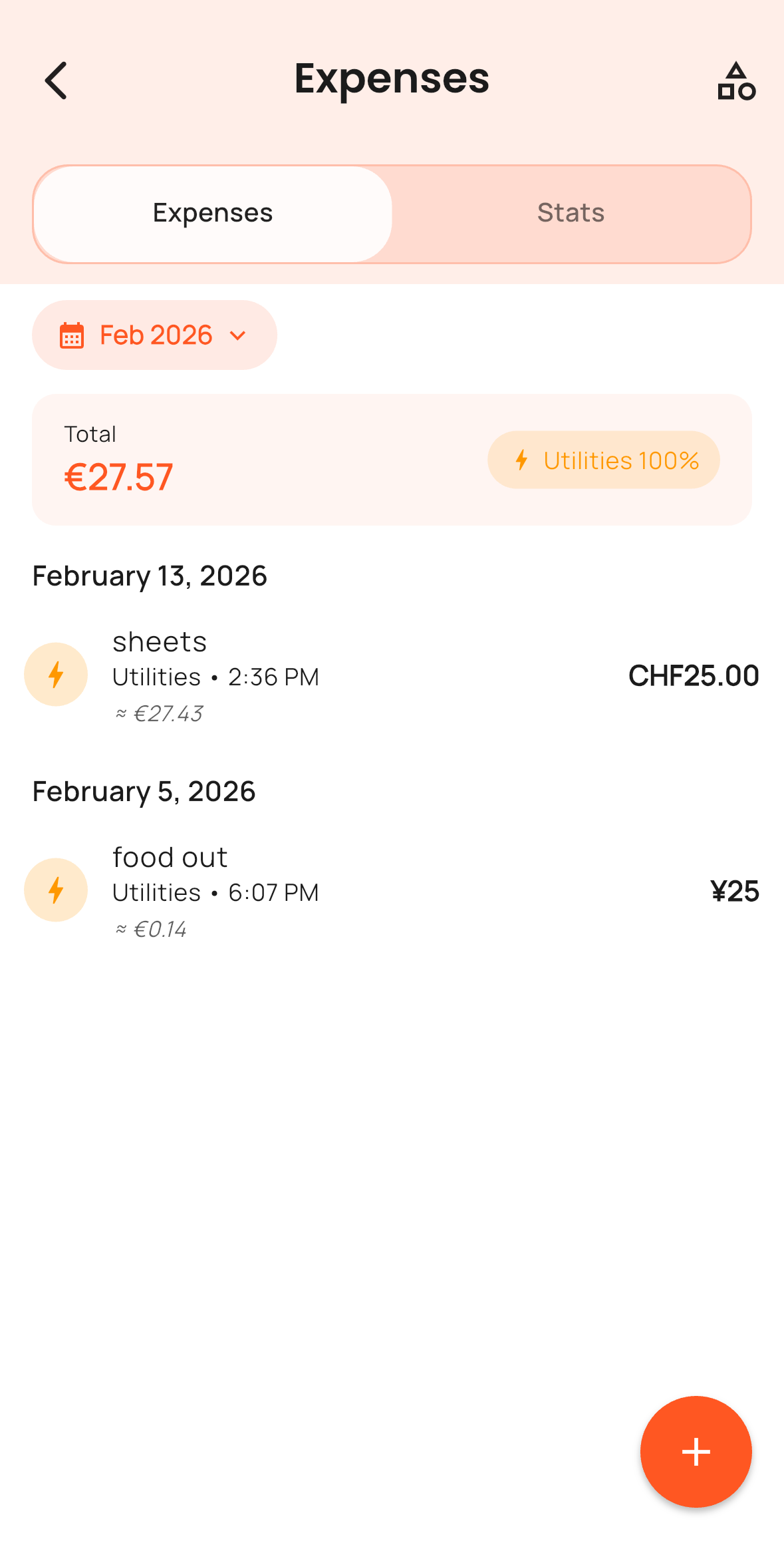 Expenses module main