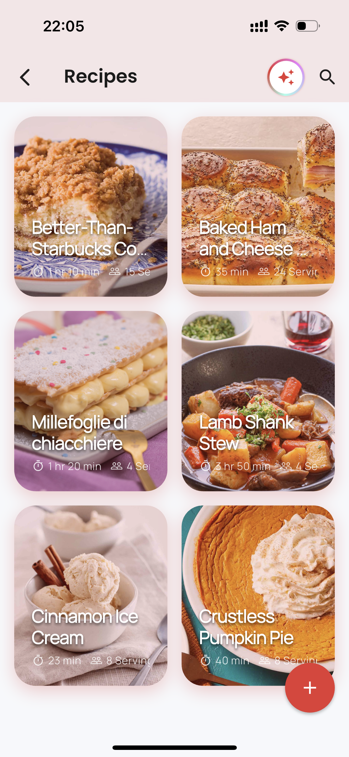 Recipes module screenshot